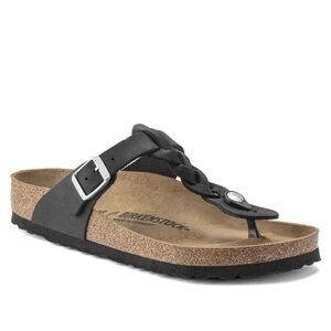 Birkenstock Gizeh Black Braided Sandal Women's Size 37 / 6 US Regular Fit New
